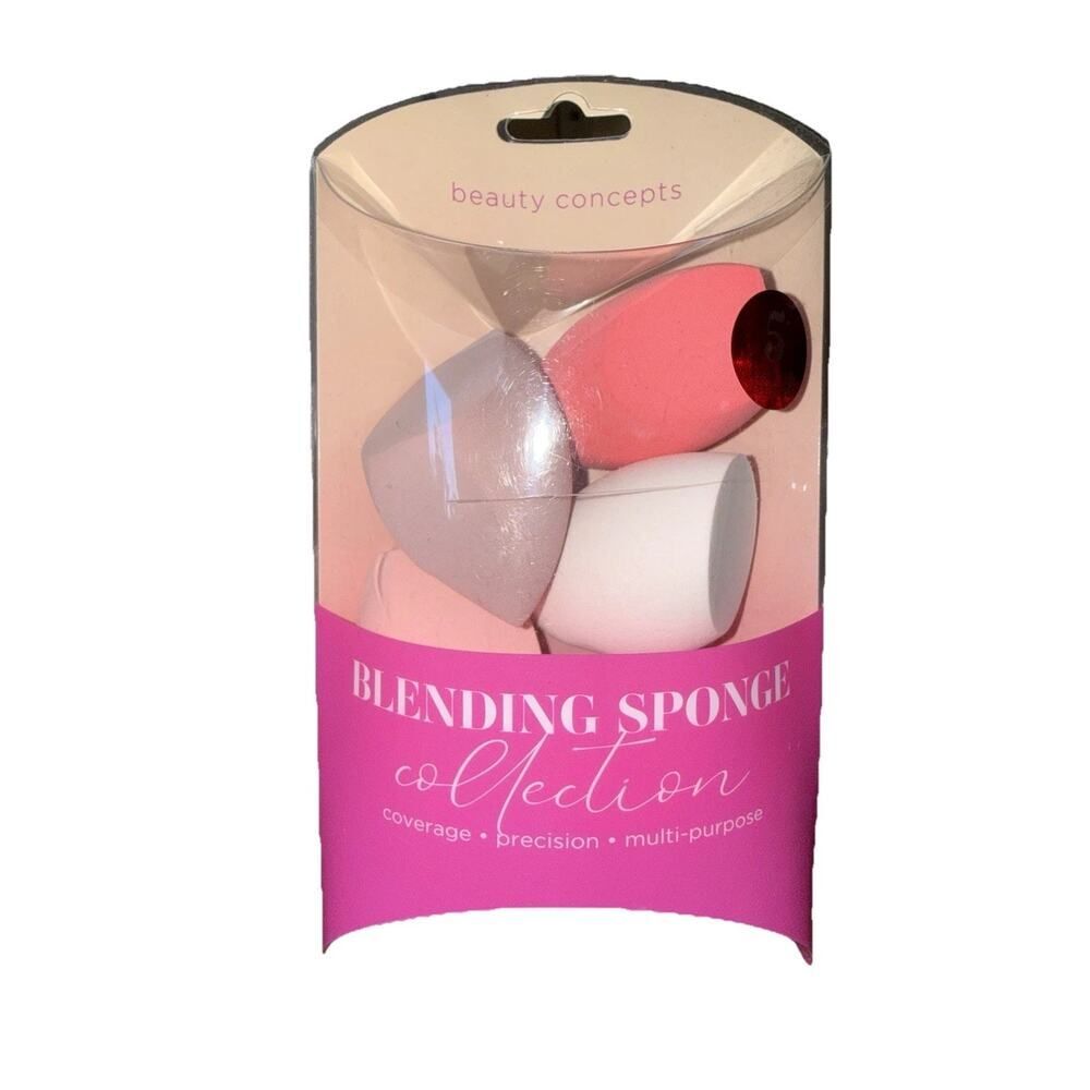 Beauty Concepts Blending Sponge Set Of 5 LATEX FREE Brand New In Sealed Box